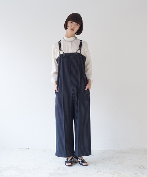 La SRIC（ラスリック）の「La SRIC / サスペンダーオーバーオール（サロペット/オーバーオール・レディース・オフホワイト/ネイビー・38）」の14枚目の写真