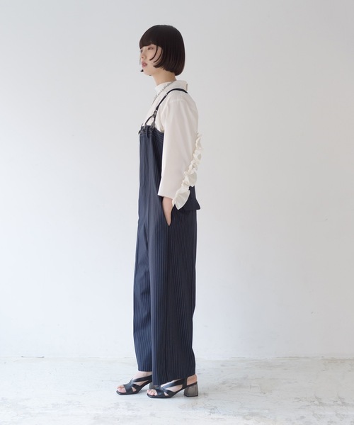 La SRIC（ラスリック）の「La SRIC / サスペンダーオーバーオール（サロペット/オーバーオール・レディース・オフホワイト/ネイビー・38）」の15枚目の写真