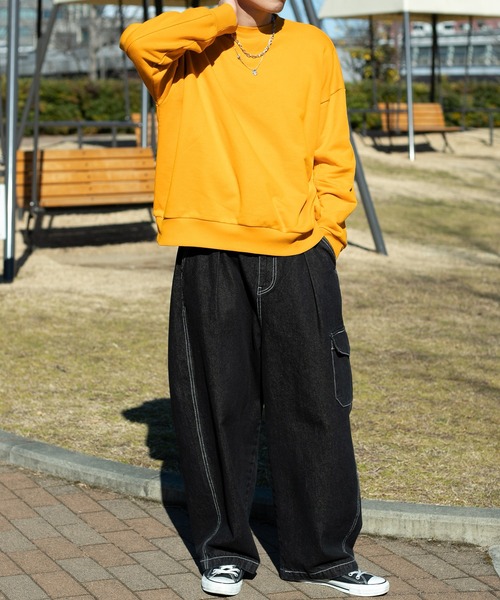 PairPair(ペアペア)の「袖タックプルオーバー(ユニセックス)(スウェット・レディース・イエロー/ブルー/アイボリー・FREE)」の18枚目の写真