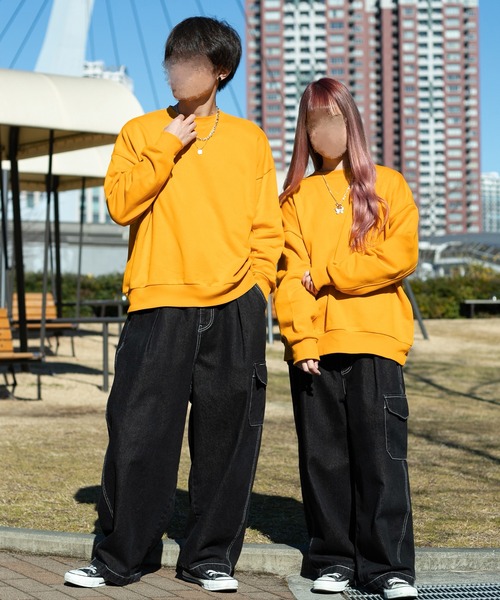 PairPair(ペアペア)の「袖タックプルオーバー(ユニセックス)(スウェット・レディース・イエロー/ブルー/アイボリー・FREE)」の6枚目の写真