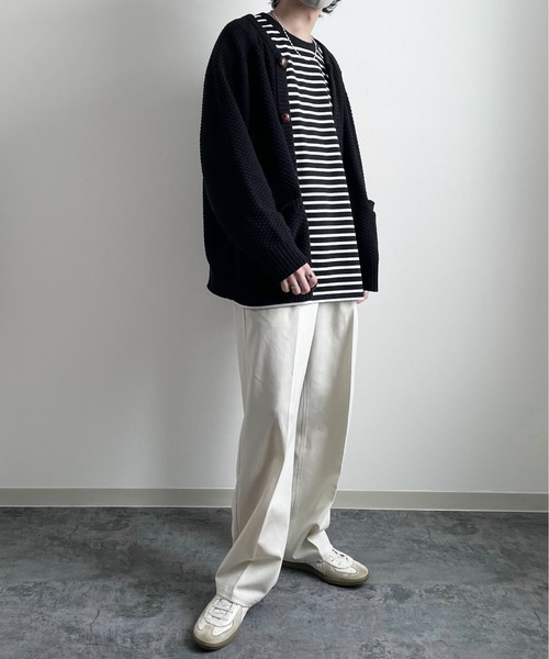 y/m by れぽすけ(イムバイレポスケ)の「ソフトタッチルーズベーシックロンT(Tシャツ/カットソー・メンズ・ブラック/ブルー・MEDIUM/LARGE)」の15枚目の写真