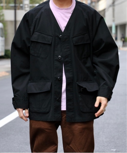 C.E.L.STORE（セルストア）の「MADE IN STANDARD /  メイドインスタンダード FATIGUE CARDIGAN COTTON TYPEWRITER ファティーグカーディガン（ミリタリージャケット・メンズ・ブラック/オリーブ/カーキ・MEDIUM/LARGE）」の14枚目の写真