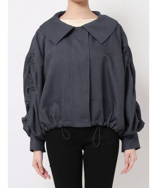 LAGUNAMOON（ラグナムーン）の「デニムライクショルダーギャザーブルゾン（ブルゾン・レディース・インディゴブルー・FREE）」の13枚目の写真