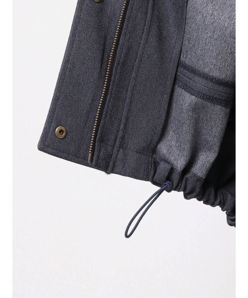 LAGUNAMOON（ラグナムーン）の「デニムライクショルダーギャザーブルゾン（ブルゾン・レディース・インディゴブルー・FREE）」の3枚目の写真