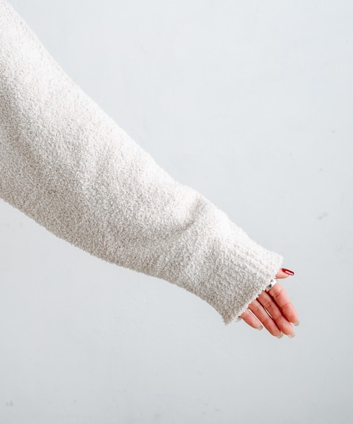 PUAL CE CIN（ピュアルセシン）の「モール糸ショートカーディガン（カーディガン/ボレロ・レディース・グレー/ブルー/ライトベージュ・FREE）」の21枚目の写真