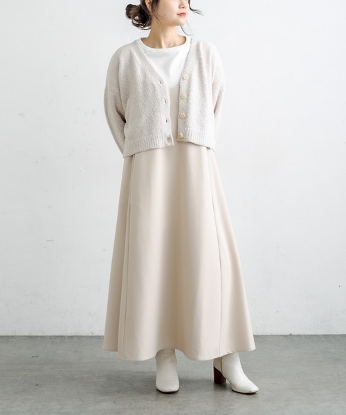 PUAL CE CIN（ピュアルセシン）の「モール糸ショートカーディガン（カーディガン/ボレロ・レディース・グレー/ブルー/ライトベージュ・FREE）」の6枚目の写真