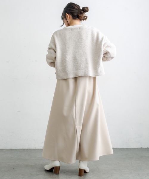 PUAL CE CIN（ピュアルセシン）の「モール糸ショートカーディガン（カーディガン/ボレロ・レディース・グレー/ブルー/ライトベージュ・FREE）」の7枚目の写真