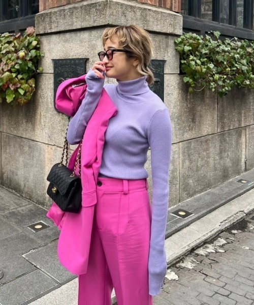 AMAIL（アマイル）の「Fashionabl colorful knit（ニット/セーター・レディース・ピンク/イエロー/ラベンダー・FREE）」の5枚目の写真