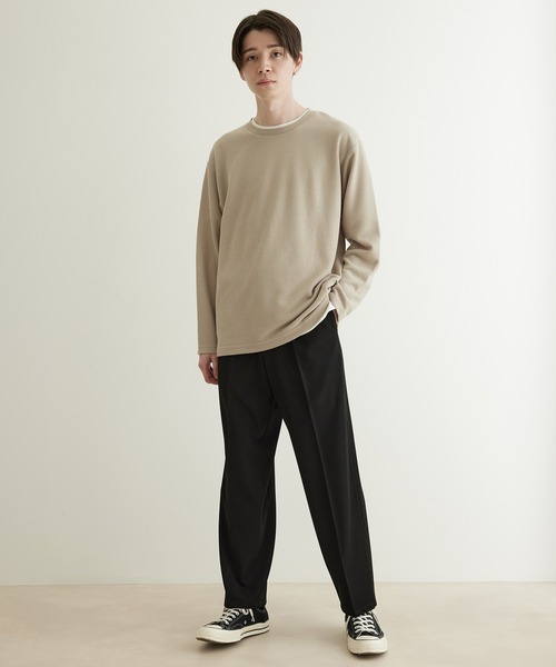 JUNRED（ジュンレッド）の「【 半袖＋長袖 】鹿の子アンサンブルカットソー（アンサンブル・メンズ・モスグリーン/ブルー/ベージュ・M/L/LL）」の10枚目の写真