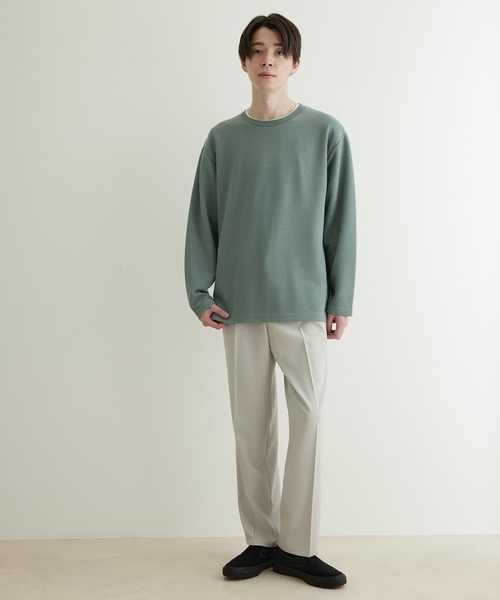 JUNRED（ジュンレッド）の「【 半袖＋長袖 】鹿の子アンサンブルカットソー（アンサンブル・メンズ・モスグリーン/ブルー/ベージュ・M/L/LL）」の12枚目の写真