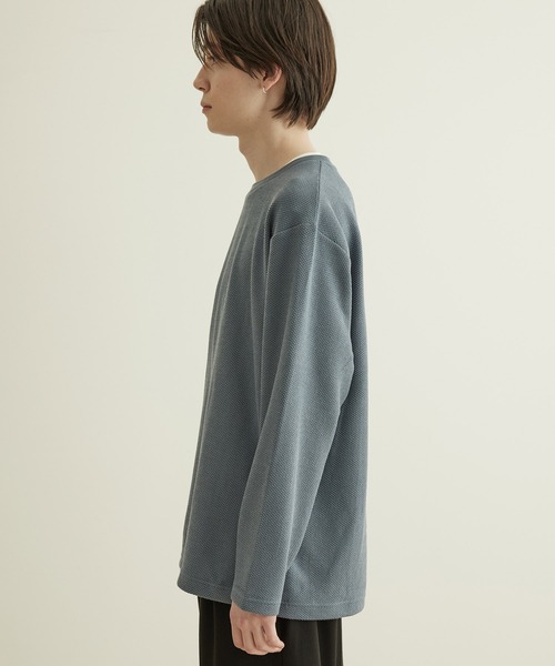 JUNRED（ジュンレッド）の「【 半袖＋長袖 】鹿の子アンサンブルカットソー（アンサンブル・メンズ・モスグリーン/ブルー/ベージュ・M/L/LL）」の16枚目の写真