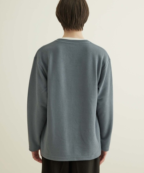 JUNRED（ジュンレッド）の「【 半袖＋長袖 】鹿の子アンサンブルカットソー（アンサンブル・メンズ・モスグリーン/ブルー/ベージュ・M/L/LL）」の17枚目の写真
