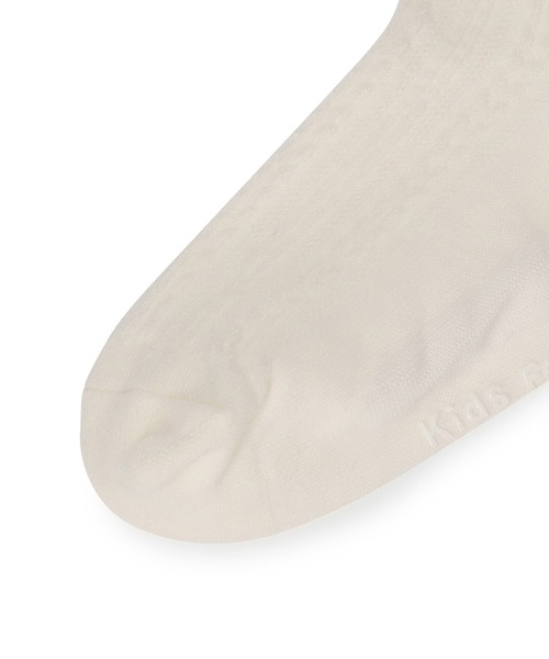 ROPE' PICNIC（ロペピクニック）の「【KIDS】サイドリボンショートソックス（ソックス/靴下・キッズ・ブラック/ホワイト・M/L）」の4枚目の写真