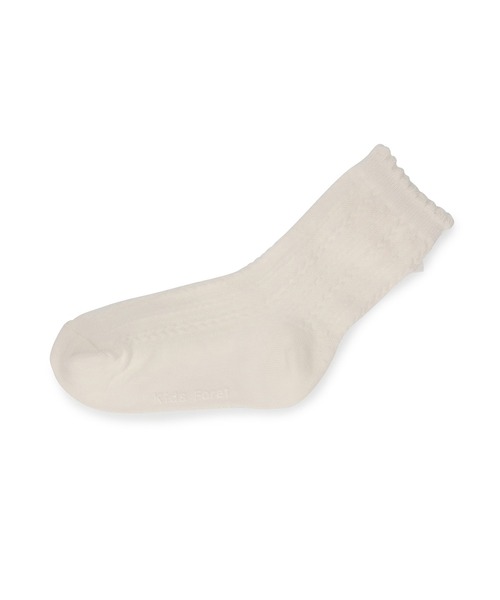 ROPE' PICNIC（ロペピクニック）の「【KIDS】サイドリボンショートソックス（ソックス/靴下・キッズ・ブラック/ホワイト・M/L）」の5枚目の写真