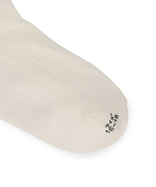 ROPE' PICNIC（ロペピクニック）の「【KIDS】サイドリボンショートソックス（ソックス/靴下・キッズ・ブラック/ホワイト・M/L）」の3枚目の写真