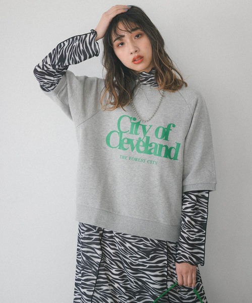 PBLIM(ページボーイリム)の「【PAGEBOYLIM】ハンソデラグランスウェット(Tシャツ/カットソー・レディース・杢グレー/ネイビー・MEDIUM/LARGE)」の11枚目の写真