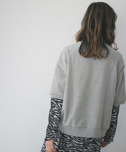 PBLIM(ページボーイリム)の「【PAGEBOYLIM】ハンソデラグランスウェット(Tシャツ/カットソー・レディース・杢グレー/ネイビー・MEDIUM/LARGE)」の14枚目の写真