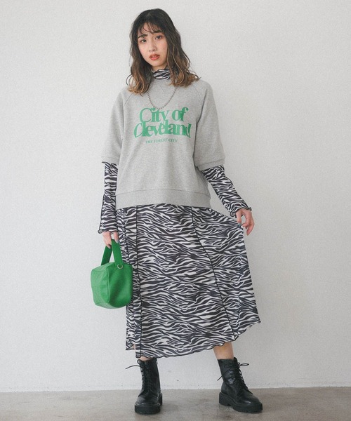 PBLIM(ページボーイリム)の「【PAGEBOYLIM】ハンソデラグランスウェット(Tシャツ/カットソー・レディース・杢グレー/ネイビー・MEDIUM/LARGE)」の15枚目の写真