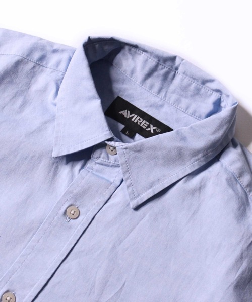 AVIREX（アヴィレックス）の「【WEB&DEPOT限定】ワイド オックスフォード 半袖シャツ/ S/S WIDE OXFORD SHIRT / アヴィレックス / AVIREX（シャツ/ブラウス・メンズ・ホワイト/ネイビー/ライトブルー/サックスブルー/レモンイエロー・MEDIUM/LARGE/X-LARGE）」の8枚目の写真