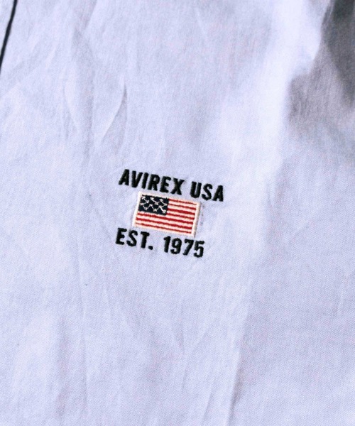 AVIREX（アヴィレックス）の「【WEB&DEPOT限定】ワイド オックスフォード 半袖シャツ/ S/S WIDE OXFORD SHIRT / アヴィレックス / AVIREX（シャツ/ブラウス・メンズ・ホワイト/ネイビー/ライトブルー/サックスブルー/レモンイエロー・MEDIUM/LARGE/X-LARGE）」の11枚目の写真