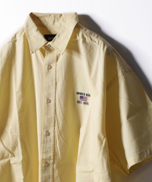 AVIREX（アヴィレックス）の「【WEB&DEPOT限定】ワイド オックスフォード 半袖シャツ/ S/S WIDE OXFORD SHIRT / アヴィレックス / AVIREX（シャツ/ブラウス・メンズ・ホワイト/ネイビー/ライトブルー/サックスブルー/レモンイエロー・MEDIUM/LARGE/X-LARGE）」の12枚目の写真