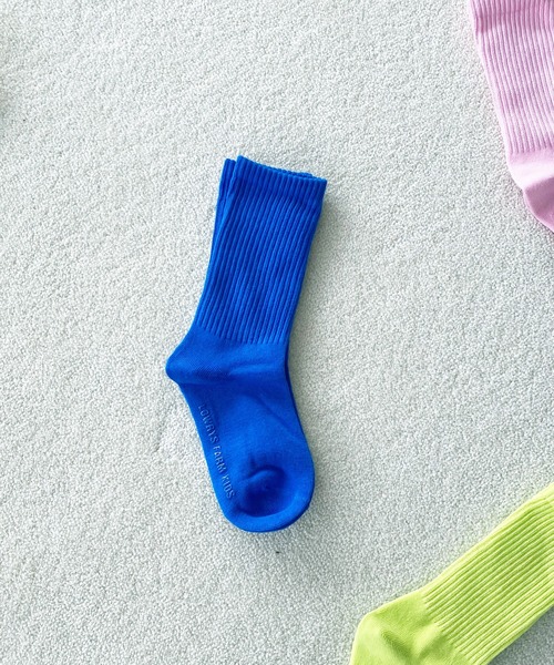 LOWRYS FARM(ローリーズファーム)の「カラーソックス 272884(ソックス/靴下・キッズ・ライトブルー/レッド/ピンク/イエロー/ブルー/グリーン/ピンク系その他/オレンジ/パープル・MEDIUM/LARGE)」の3枚目の写真