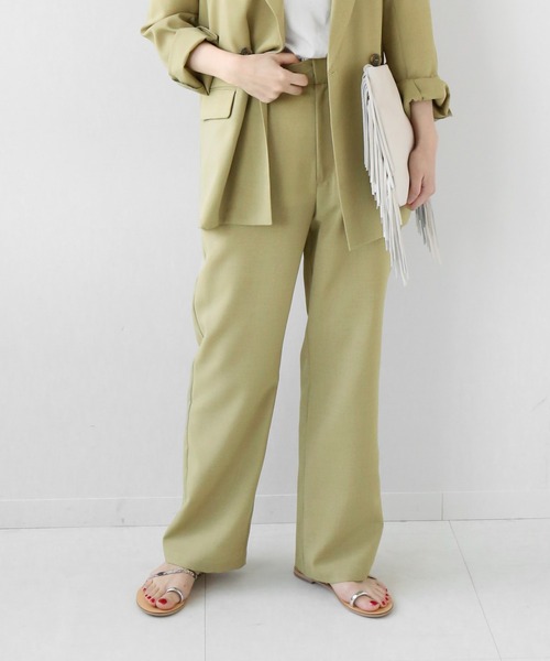 JOURNAL STANDARD relume(ジャーナルスタンダード レリューム)の「ライトストレートパンツ◆(その他パンツ)」|グリーン