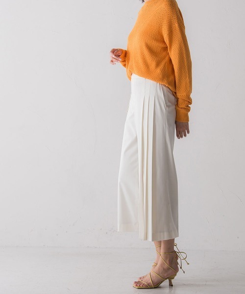 socolla（ソコラ）の「【2022SS叶えるシリーズ】MIRANDAサイドプリーツワイドパンツ（その他パンツ・レディース・ブラック/パープル/オフホワイト・S/M）」の13枚目の写真