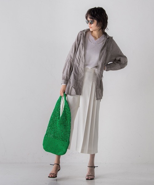 socolla（ソコラ）の「【2022SS叶えるシリーズ】MIRANDAサイドプリーツワイドパンツ（その他パンツ・レディース・ブラック/パープル/オフホワイト・S/M）」の19枚目の写真