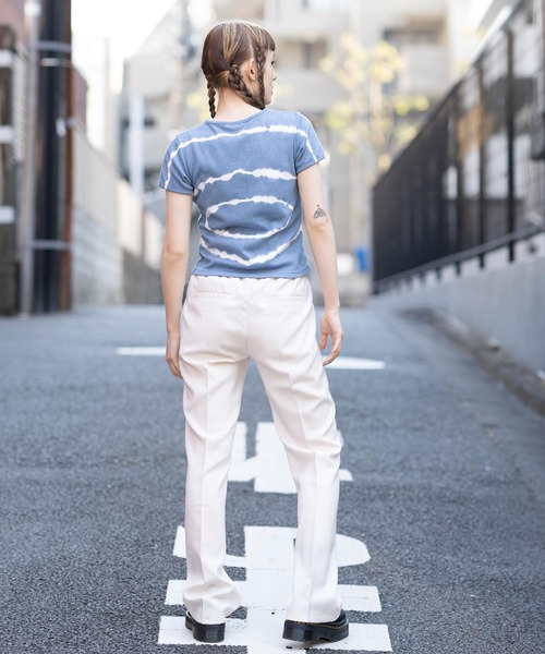 X-girl（エックスガール）の「LOOSE FLARE PANTS/ルーズシルエット　きれいめフレアパンツ/イージーパンツ（その他パンツ・レディース・ホワイト/ピンク/ブラック・S/M/XS）」の8枚目の写真