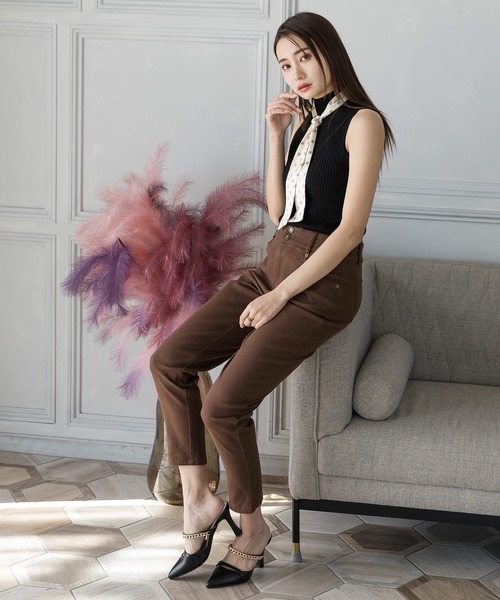 Julia Boutique(ジュリアブティック)の「BBロゴ柄スカーフ/22152(バンダナ/スカーフ・レディース・ブラック/ブラウン/ピンク・ONE)」の4枚目の写真