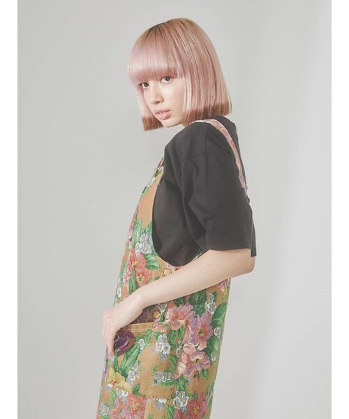 merry jenny(メリージェニー)の「flowerジャガードジャンスカ(ジャンパースカート・レディース・ブラウン/ベージュ・FREE)」の19枚目の写真