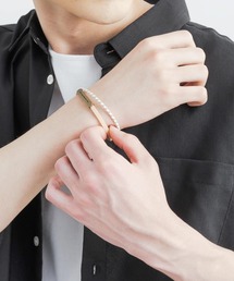 Rocky Monroe（ロッキーモンロー）の「本革プレート編み込み2連レザーブレスレット（ブレスレット・レディース）」