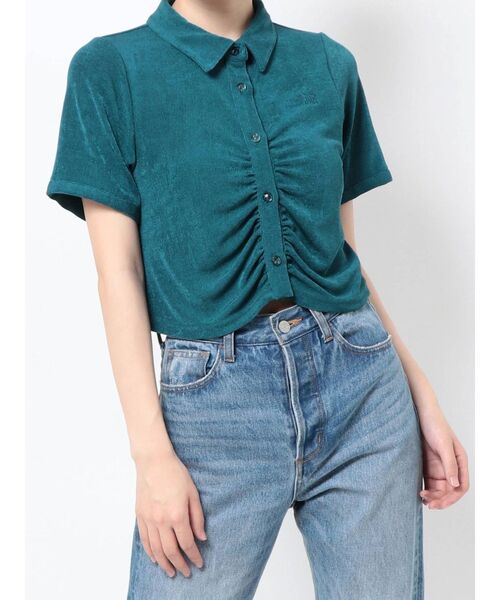 jouetie（ジュエティ）の「ギャザートップス（シャツ/ブラウス・レディース・ブラック/パープル/ブルー・MEDIUM）」の4枚目の写真