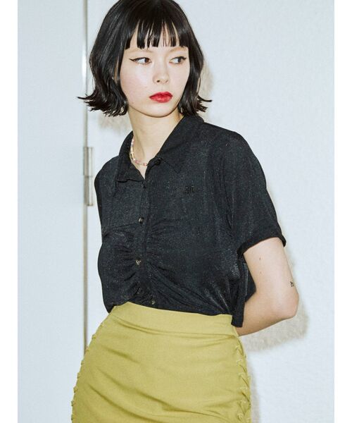 jouetie（ジュエティ）の「ギャザートップス（シャツ/ブラウス・レディース・ブラック/パープル/ブルー・MEDIUM）」の11枚目の写真