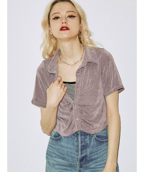 jouetie（ジュエティ）の「ギャザートップス（シャツ/ブラウス・レディース・ブラック/パープル/ブルー・MEDIUM）」の16枚目の写真