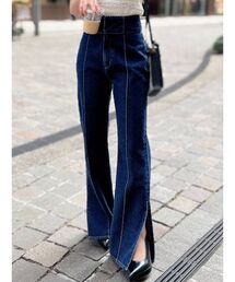 RESEXXY | サイドスリットストレートデニム(デニムパンツ)