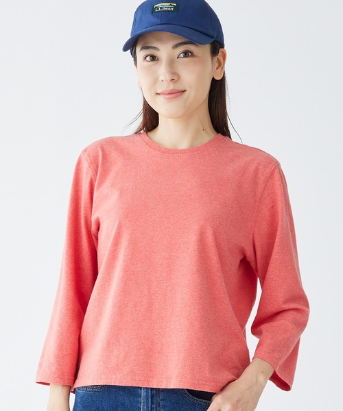 L.L.Bean(エルエルビーン)の「サタデーTシャツ、クルーネック 7分丈袖 米国フィット・レギュラー(Tシャツ/カットソー・レディース・ホワイト/ターコイズブルー/レッド・SMALL/MEDIUM/LARGE/X-SMALL)」の3枚目の写真