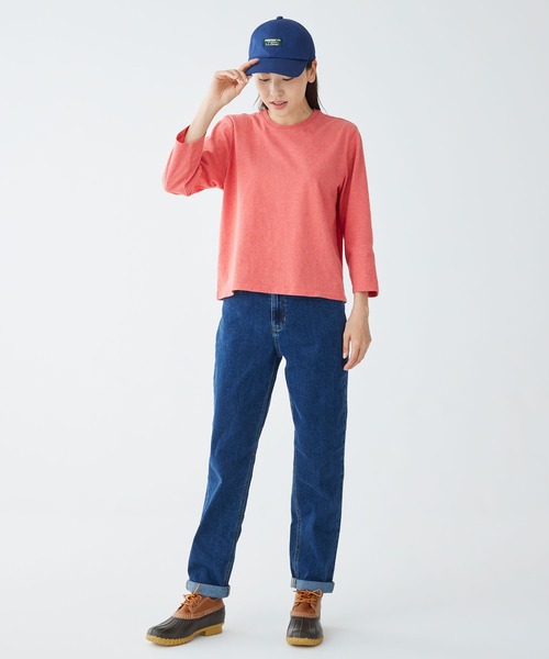 L.L.Bean(エルエルビーン)の「サタデーTシャツ、クルーネック 7分丈袖 米国フィット・レギュラー(Tシャツ/カットソー・レディース・ホワイト/ターコイズブルー/レッド・SMALL/MEDIUM/LARGE/X-SMALL)」の8枚目の写真