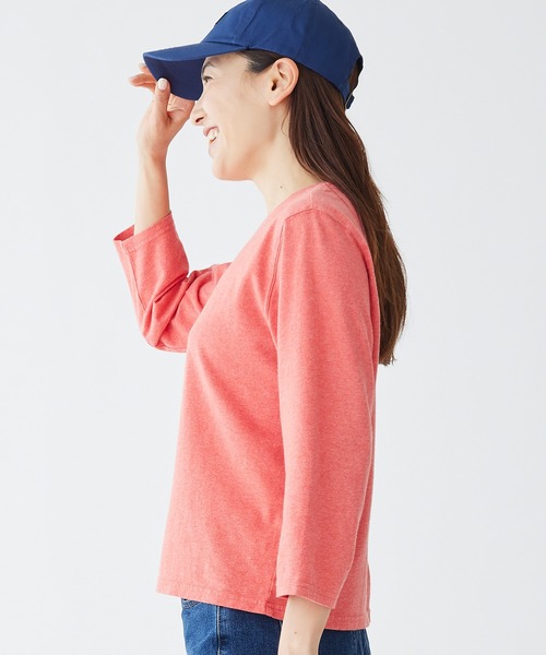 L.L.Bean(エルエルビーン)の「サタデーTシャツ、クルーネック 7分丈袖 米国フィット・レギュラー(Tシャツ/カットソー・レディース・ホワイト/ターコイズブルー/レッド・SMALL/MEDIUM/LARGE/X-SMALL)」の14枚目の写真