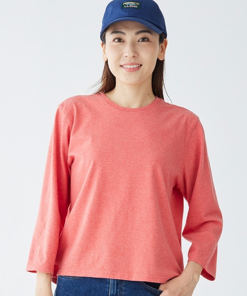 L.L.Bean(エルエルビーン)の「サタデーTシャツ、クルーネック 7分丈袖 米国フィット・レギュラー(Tシャツ/カットソー・レディース・ホワイト/ターコイズブルー/レッド・SMALL/MEDIUM/LARGE/X-SMALL)」の12枚目の写真
