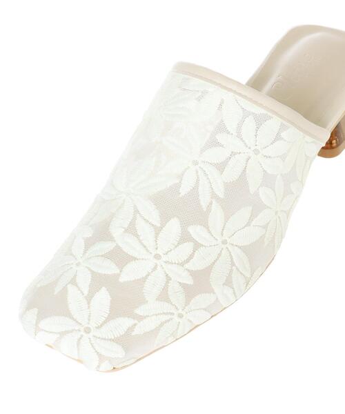 INGNI（イング）の「スクエアトゥチュールサンダル（サンダル・レディース・ブラック/オフホワイト/アイボリー・L/M）」の8枚目の写真