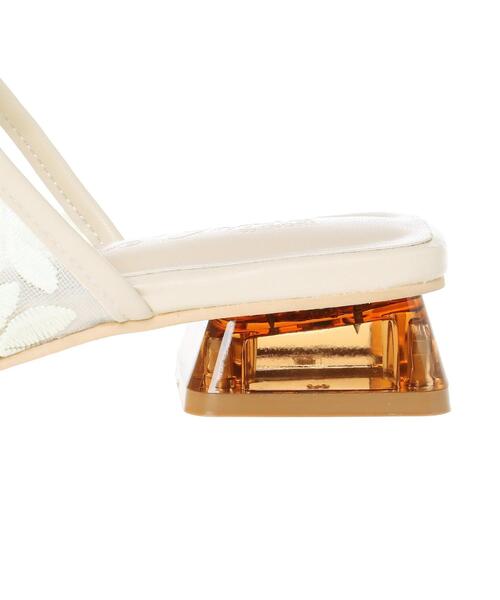 INGNI（イング）の「スクエアトゥチュールサンダル（サンダル・レディース・ブラック/オフホワイト/アイボリー・L/M）」の9枚目の写真