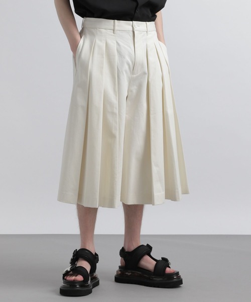 HARE（ハレ）の「ハカマプリーツガウチョパンツ(HARE)（その他パンツ・メンズ・オフホワイト/ブラック・FREE）」の5枚目の写真