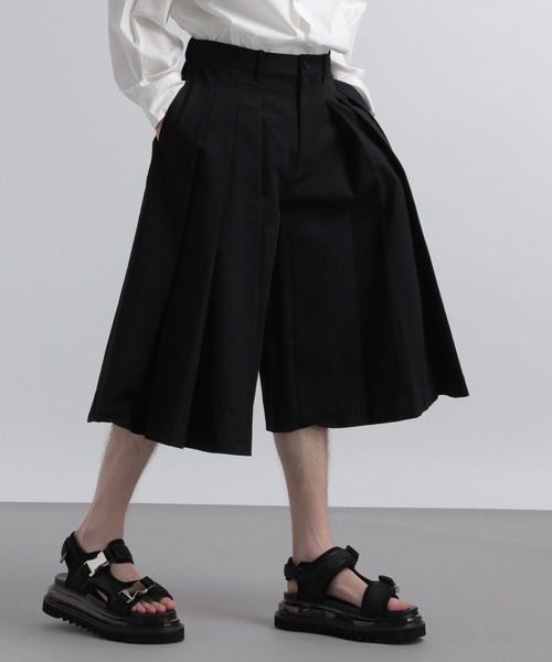 HARE（ハレ）の「ハカマプリーツガウチョパンツ(HARE)（その他パンツ・メンズ・オフホワイト/ブラック・FREE）」の8枚目の写真