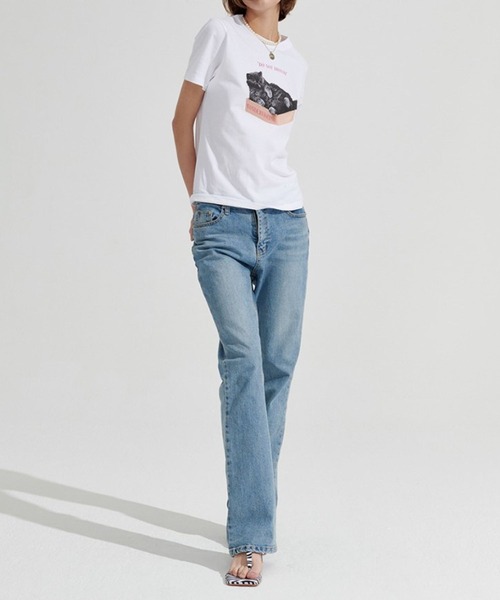 WONDER VISITOR(ワンダービジター)の「WONDER VISITOR/BoxCat T 2276918(Tシャツ/カットソー・レディース・ホワイト/ライトグレー・FREE)」の12枚目の写真