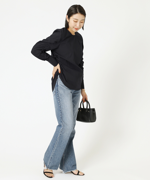 journal standard L'essage(ジャーナルスタンダードレサージュ)の「ギャザークルーブラウス(シャツ/ブラウス・レディース・ホワイト/ブラック/グレー・FREE)」の13枚目の写真