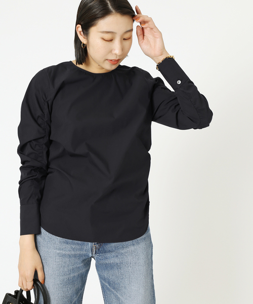 journal standard L'essage(ジャーナルスタンダードレサージュ)の「ギャザークルーブラウス(シャツ/ブラウス・レディース・ホワイト/ブラック/グレー・FREE)」の16枚目の写真