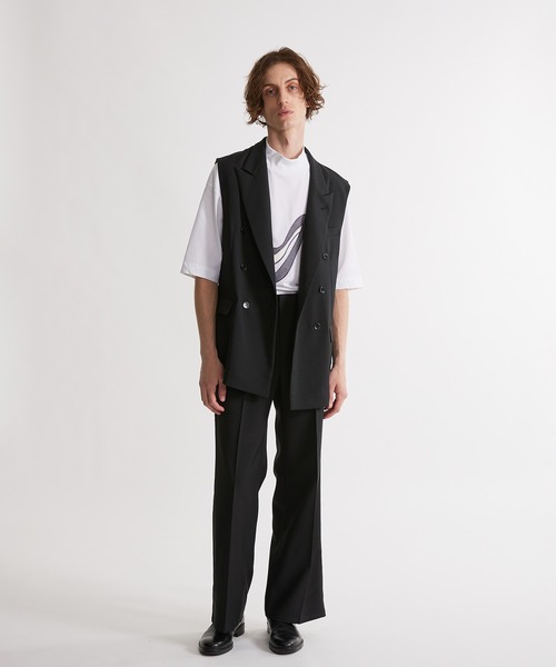 UNITED TOKYO（ユナイテッドトウキョウ）の「シャンブレーワイドフレアパンツ（スラックス・メンズ・グレー/ブラック・1/2/3）」の10枚目の写真