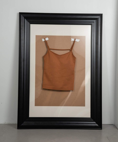 lawgy（ラウジー）の「neck line arrange cami（キャミソール・レディース・ブラック/アイボリー/ブラウン系・FREE）」の8枚目の写真